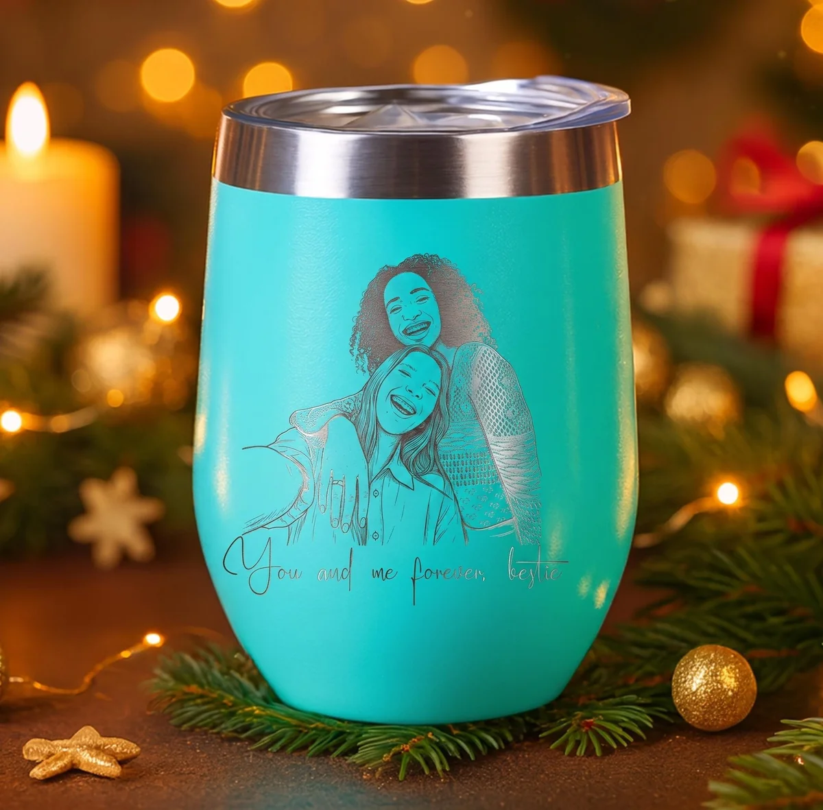 View 2 of Custom Photo Wine Tumbler