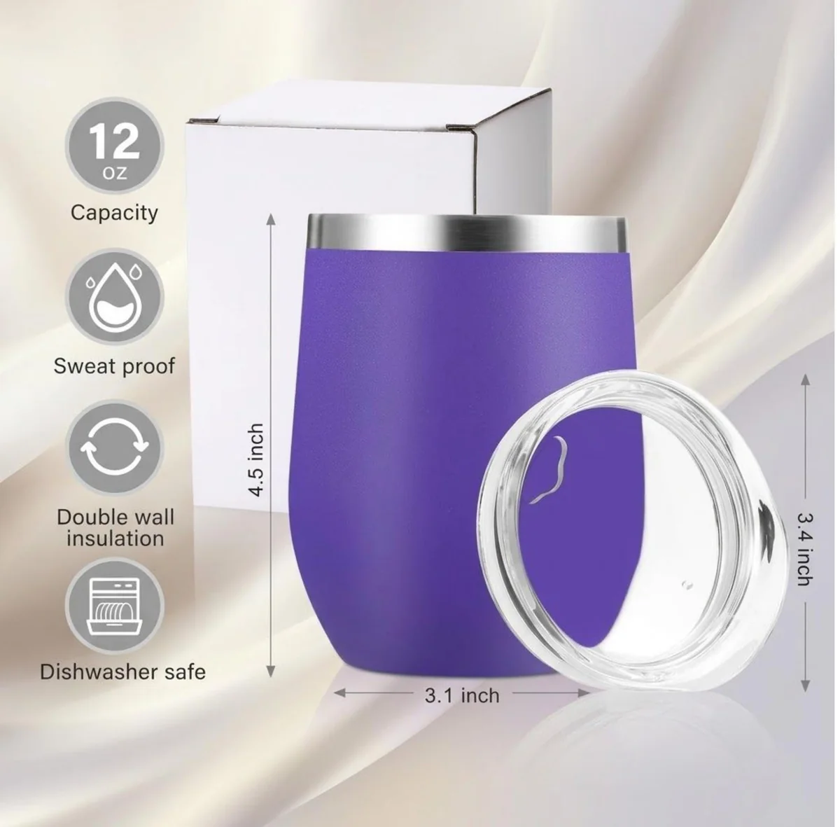 View 4 of Custom Photo Wine Tumbler