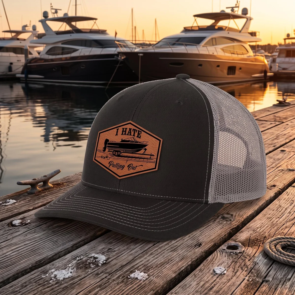 View 2 of Funny Boating Trucker Hat