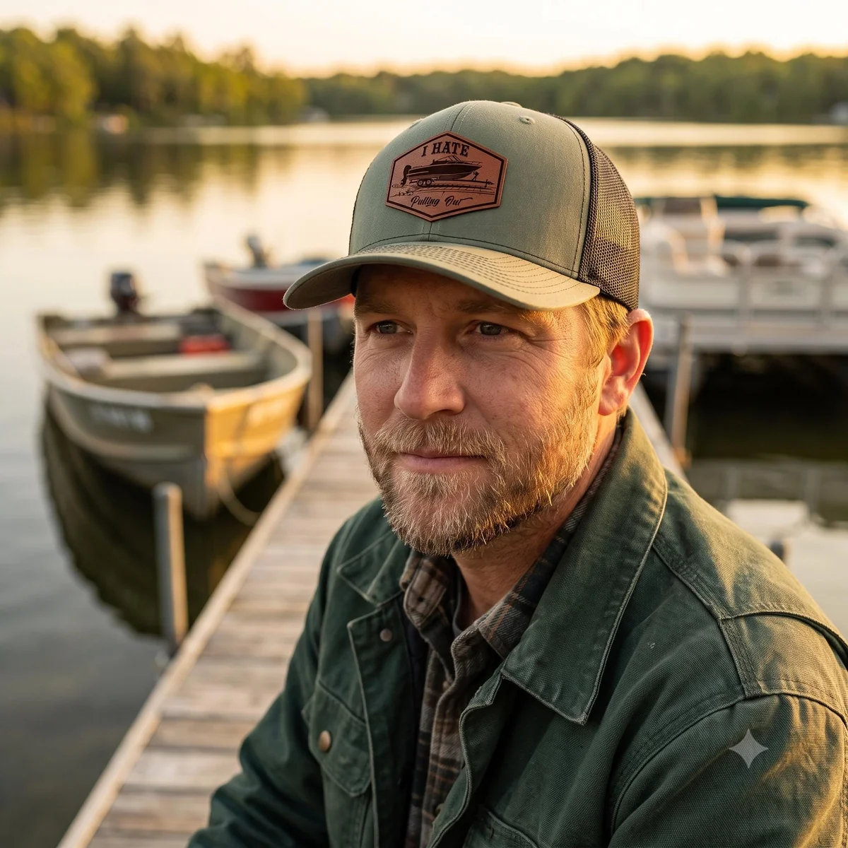 View 5 of Funny Boating Trucker Hat