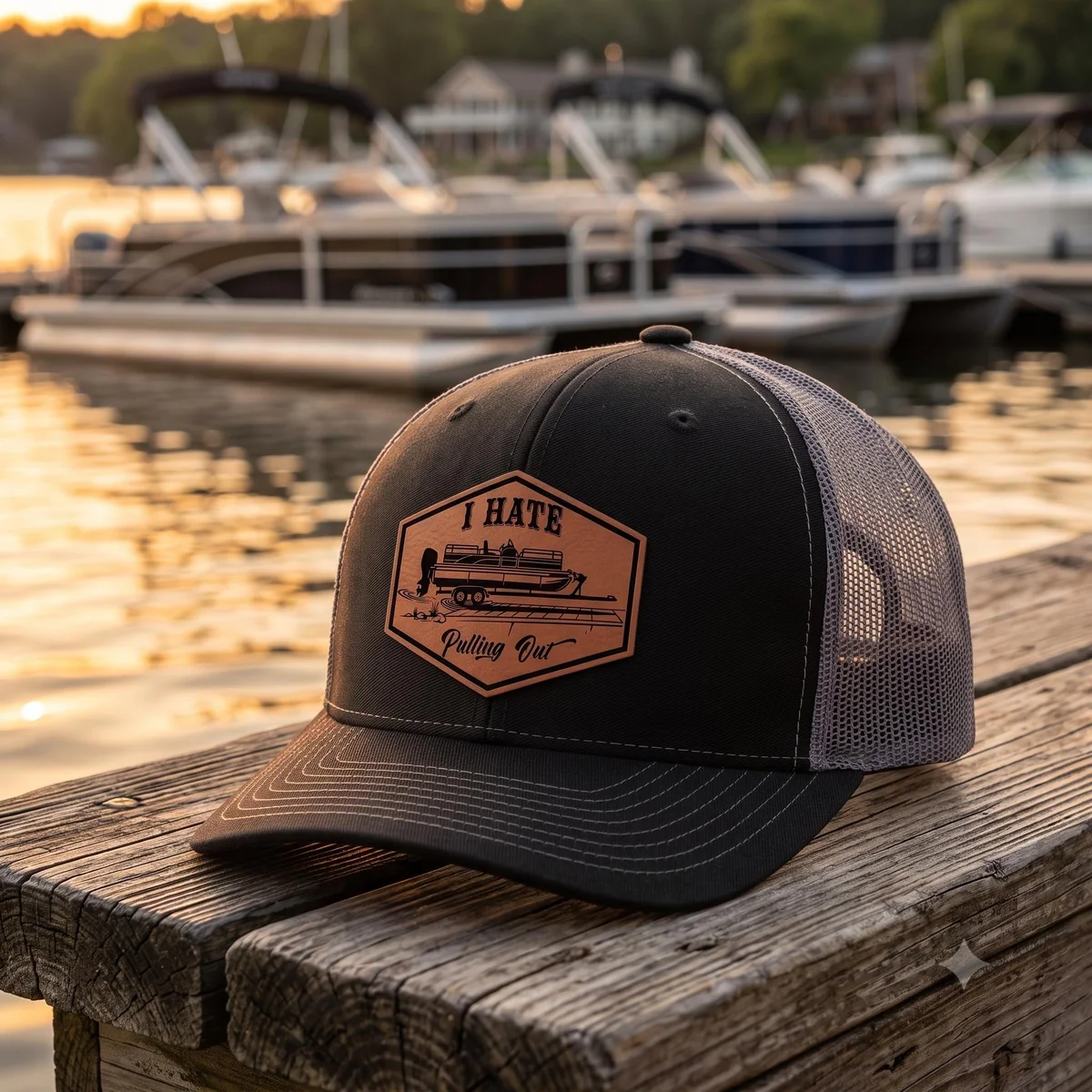 Funny Pontoon Boat Trucker Hat