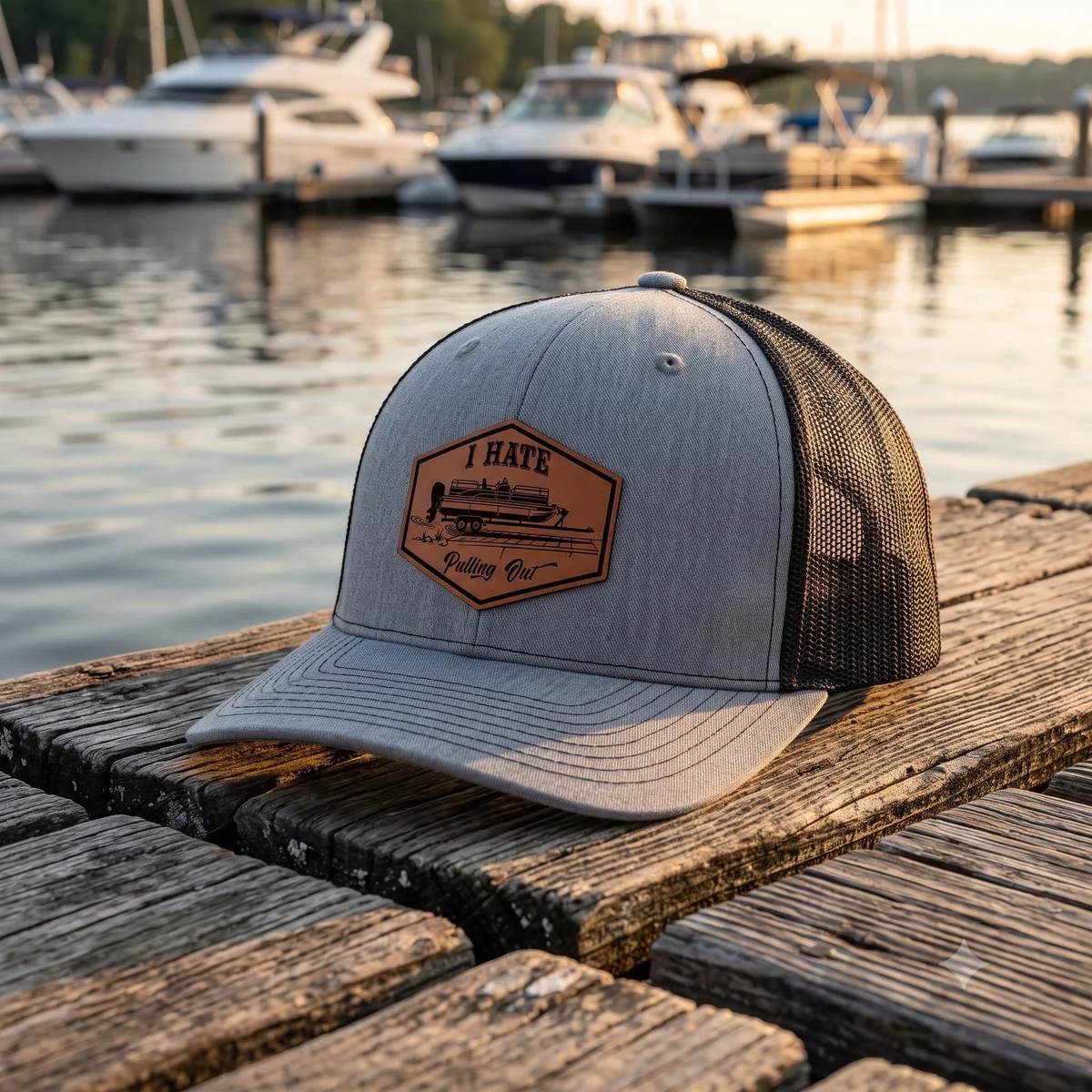 View 2 of Funny Pontoon Boat Trucker Hat