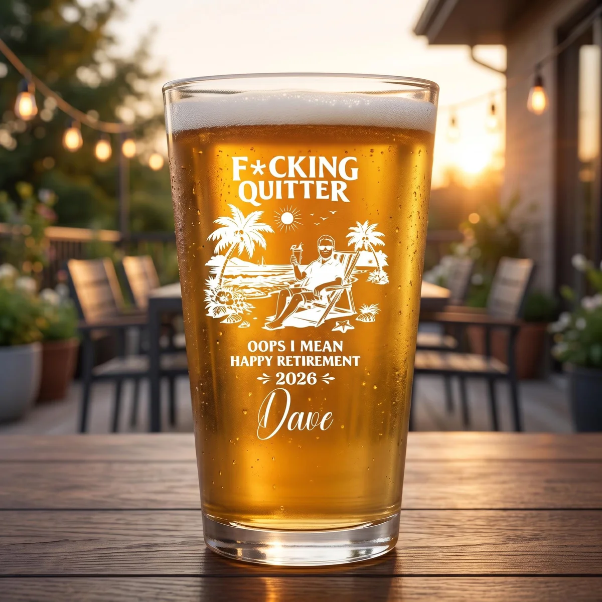Funny Retirement Pint Glass