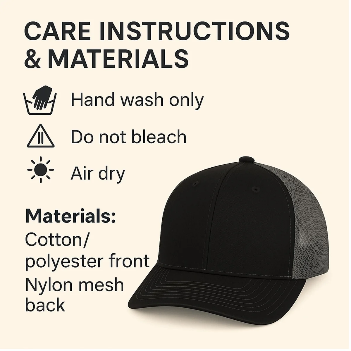 View 5 of Grandpa Motorcycle Leatherette Patch Trucker Hat