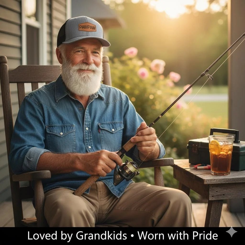 View 2 of Grandpa Pawpaw Trucker Hats