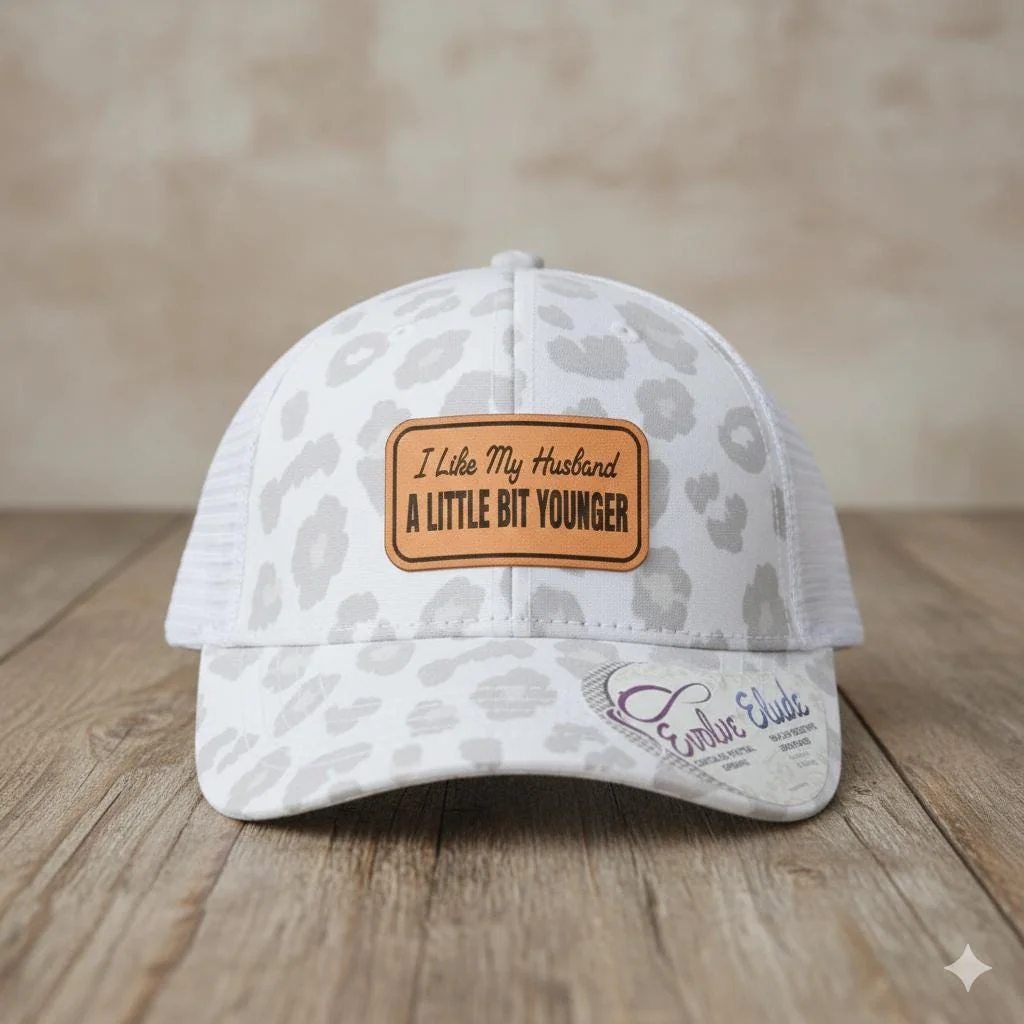 I Like My Husband A Little Bit Younger Ponytail Trucker Hat