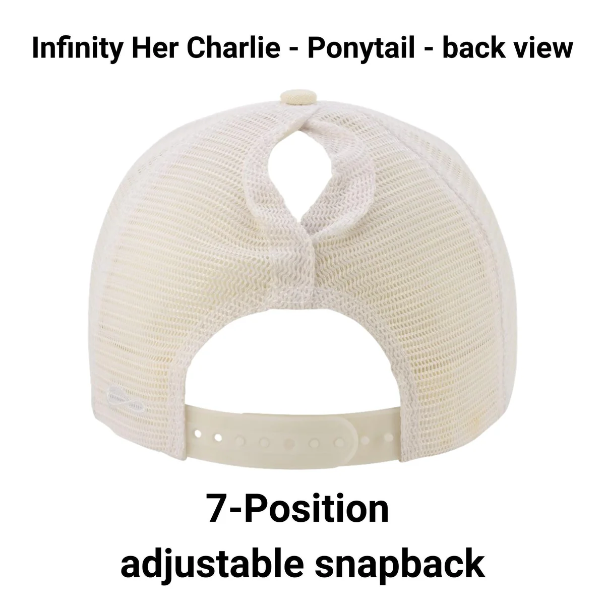 View 6 of I Like My Husband A Little Bit Younger Ponytail Trucker Hat