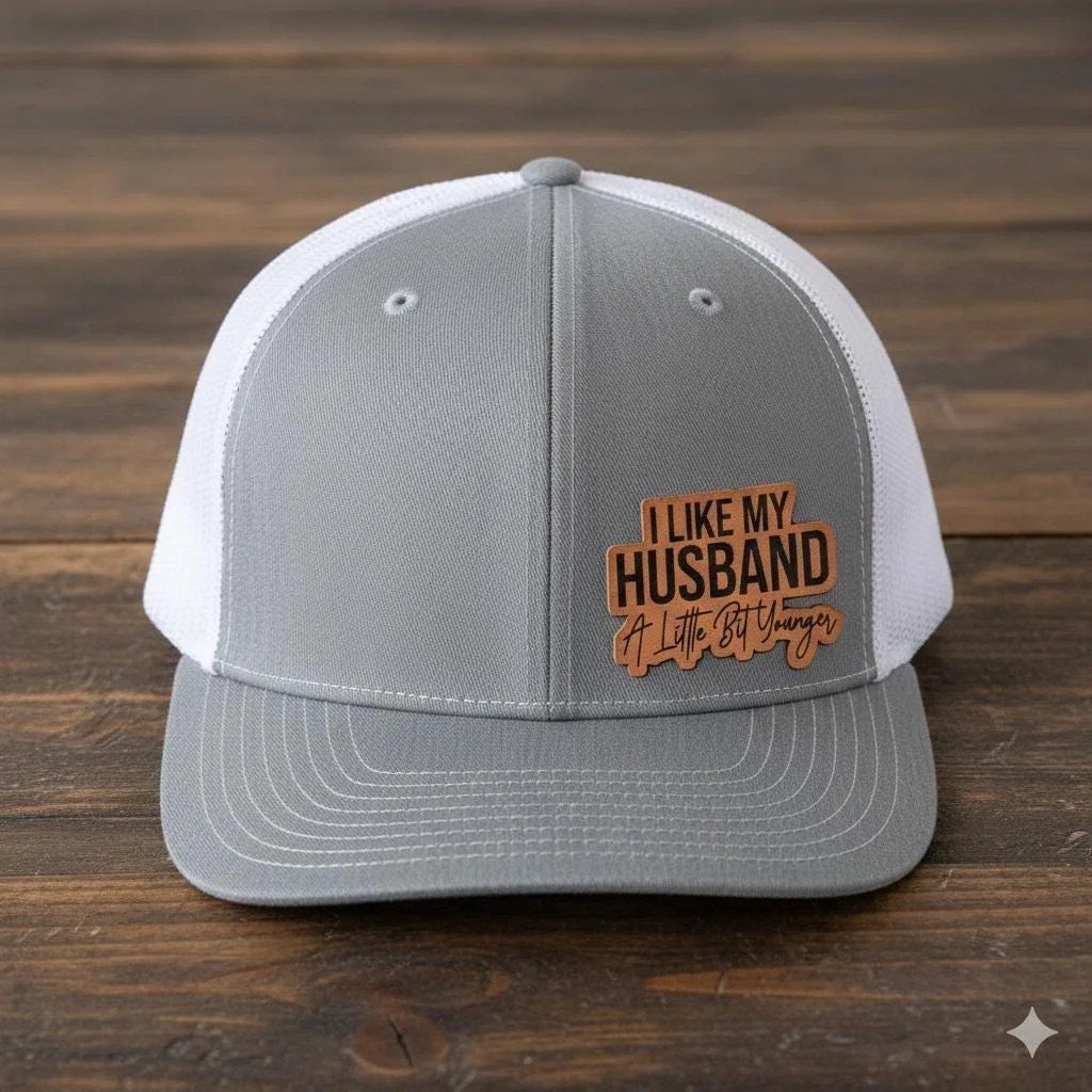 View 6 of I Like My Husband A Little Bit Younger Trucker Hat
