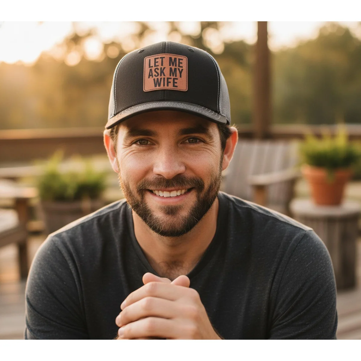 View 3 of Let Me Ask My Wife Trucker Hat