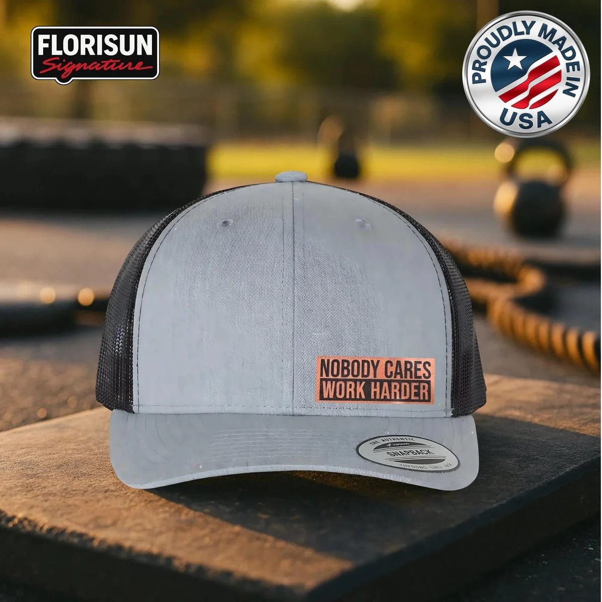Motivational Trucker Hat – Nobody Cares Work Harder