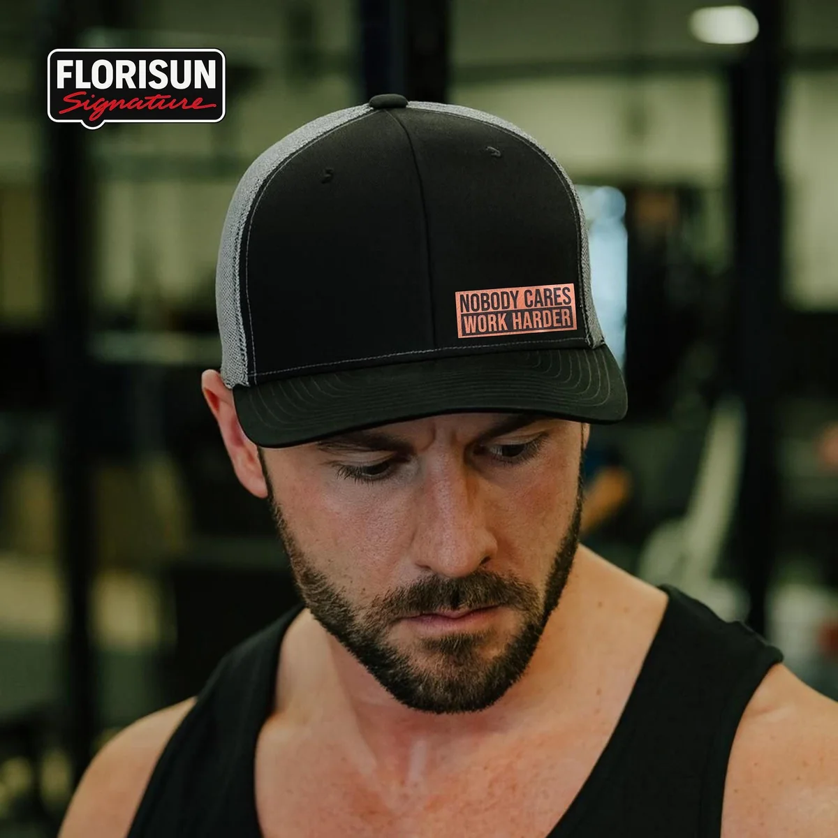 View 3 of Motivational Trucker Hat – Nobody Cares Work Harder
