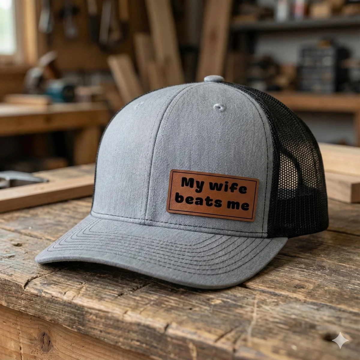 My Wife Beats Me Trucker Hat