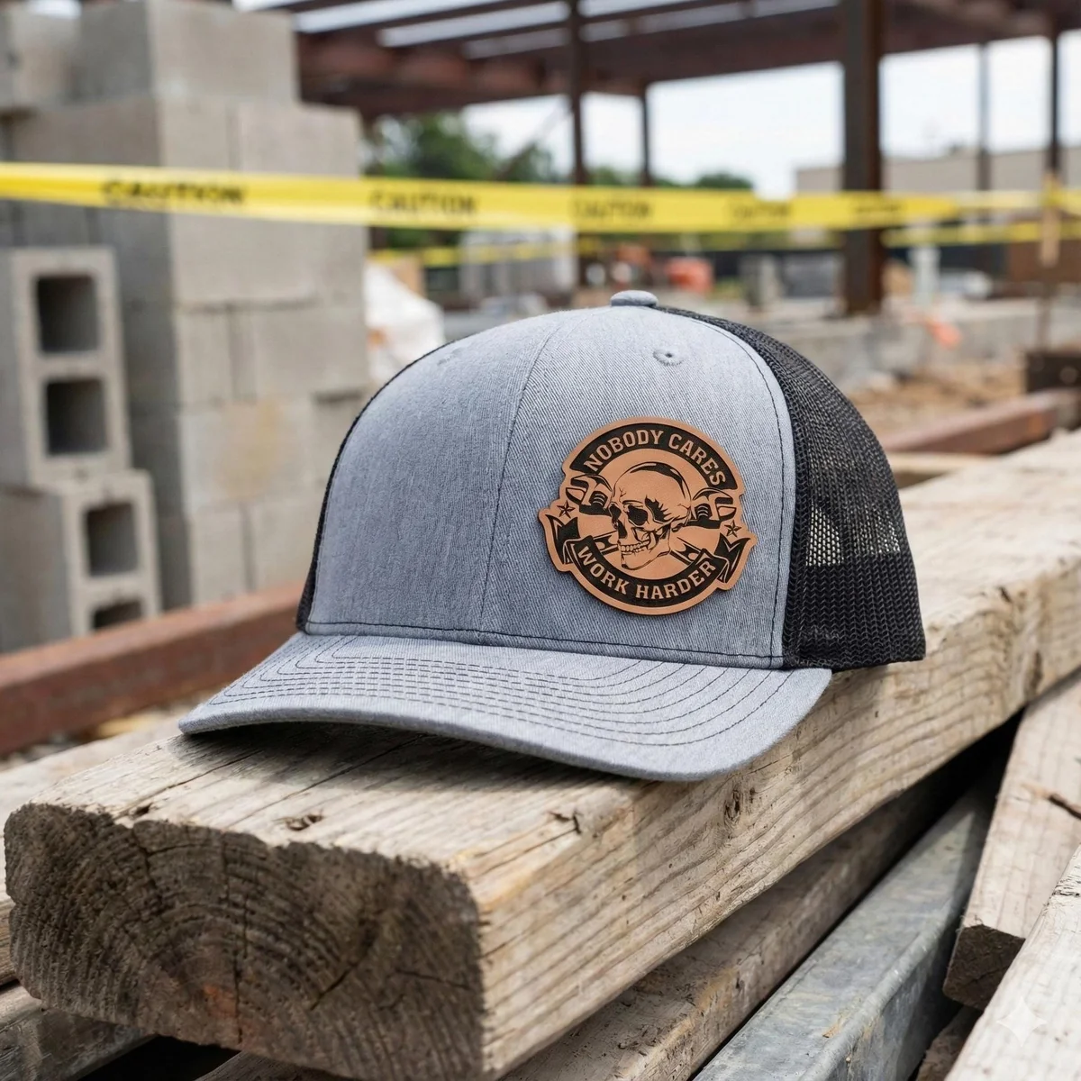 View 6 of Nobody Cares Work Harder Trucker Hat