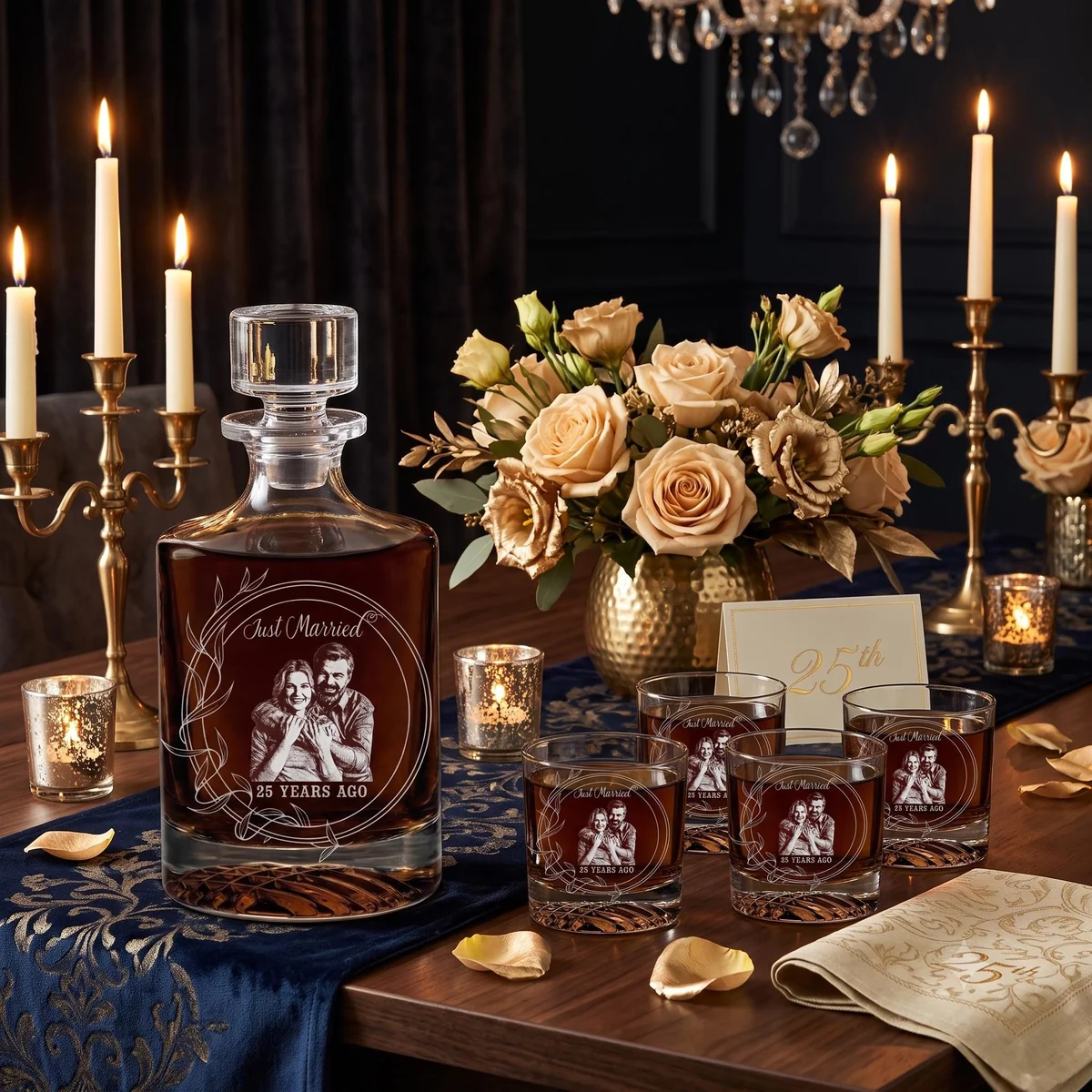 View 4 of Personalized Anniversary Decanter Set