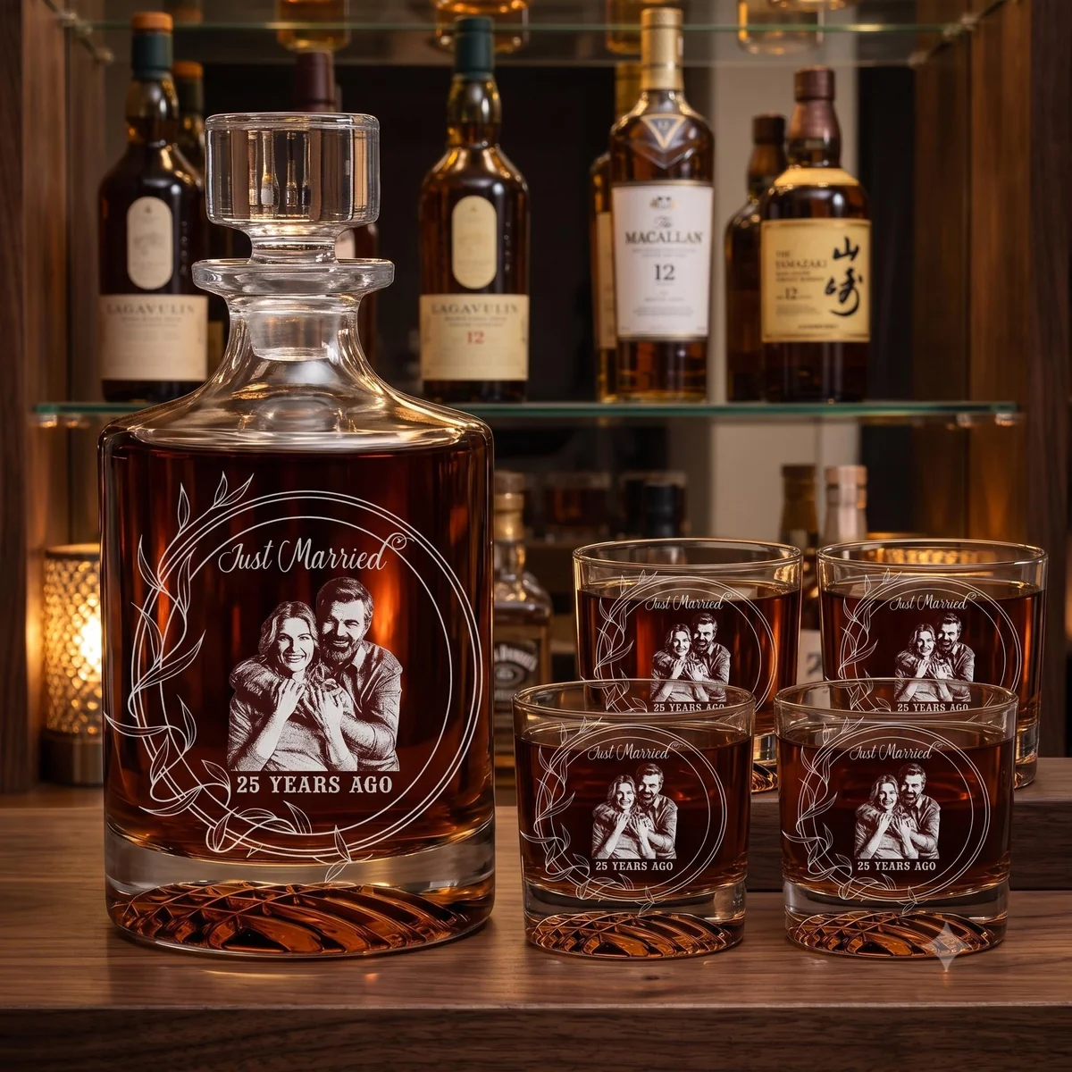 View 5 of Personalized Anniversary Decanter Set