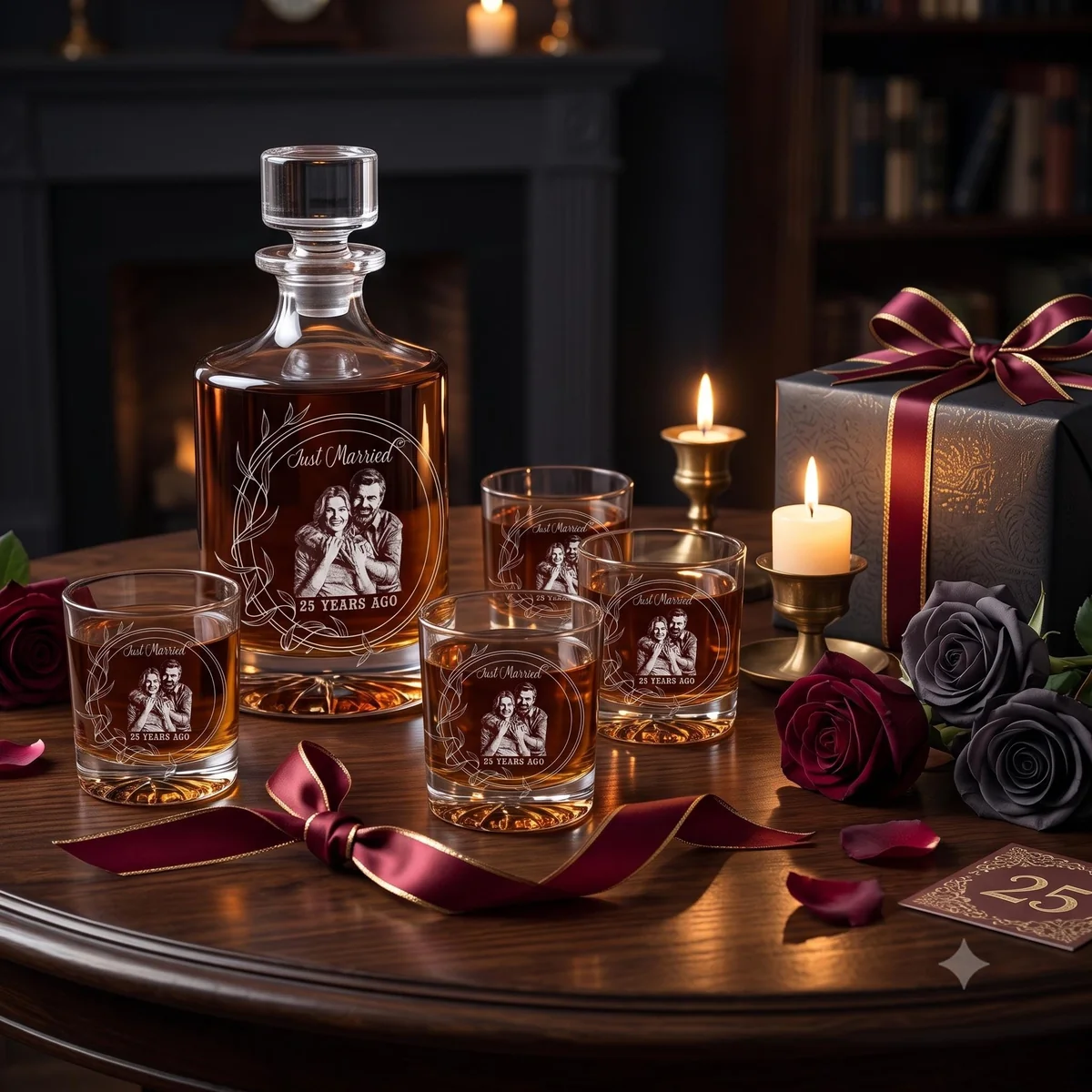 View 6 of Personalized Anniversary Decanter Set