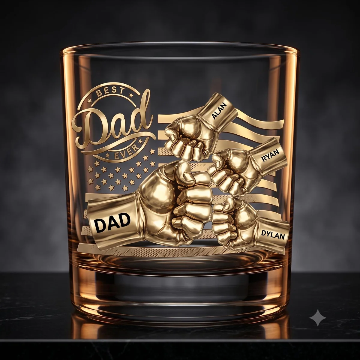 Personalized Dad Whiskey Glass