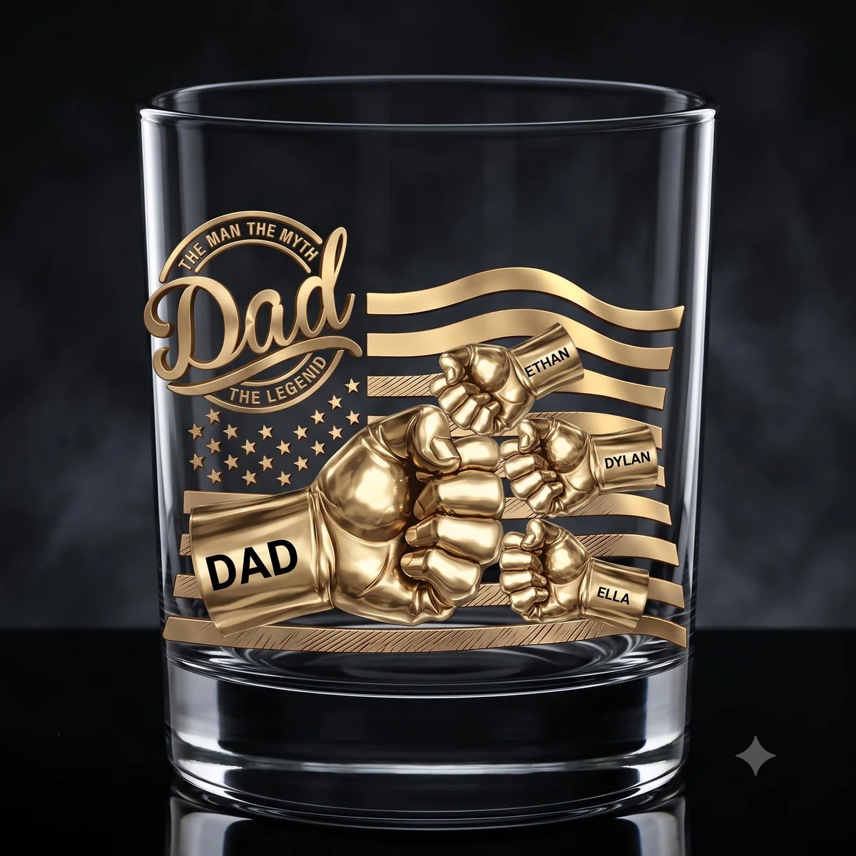 Personalized Dad Whiskey Glass
