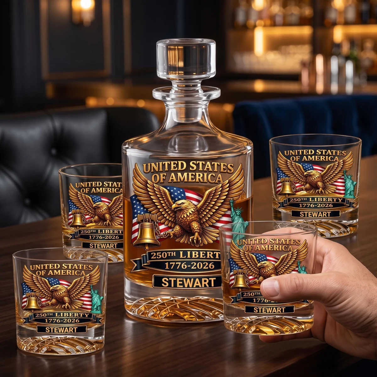 View 4 of Personalized Decanter Set