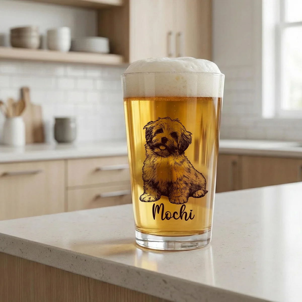 View 5 of Personalized Dog Pint Glass 16 oz