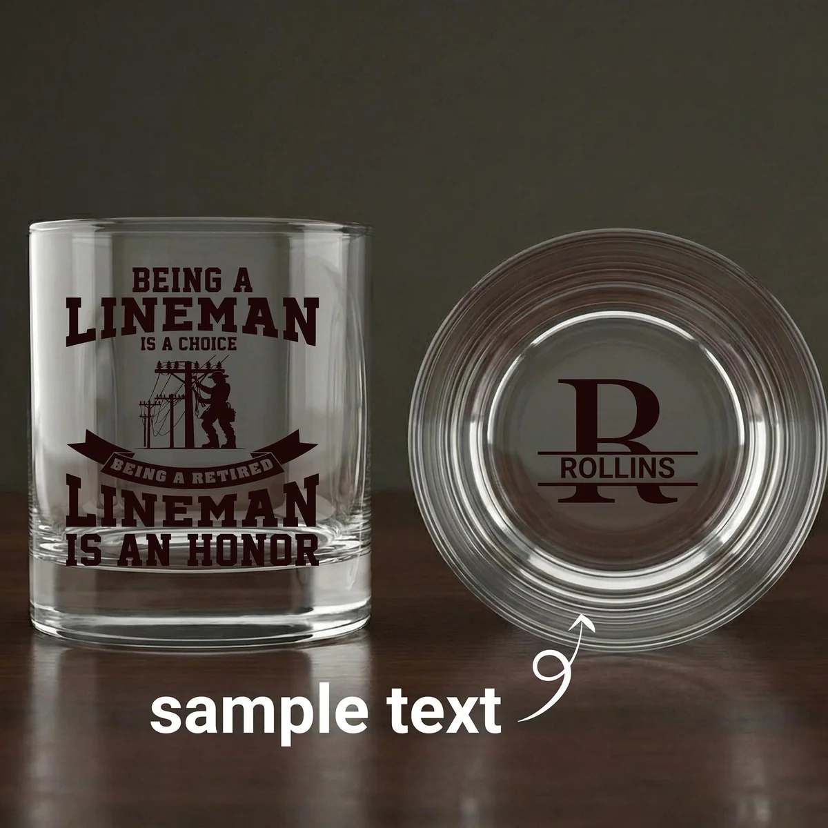 View 2 of Personalized Lineman Retirement Gift