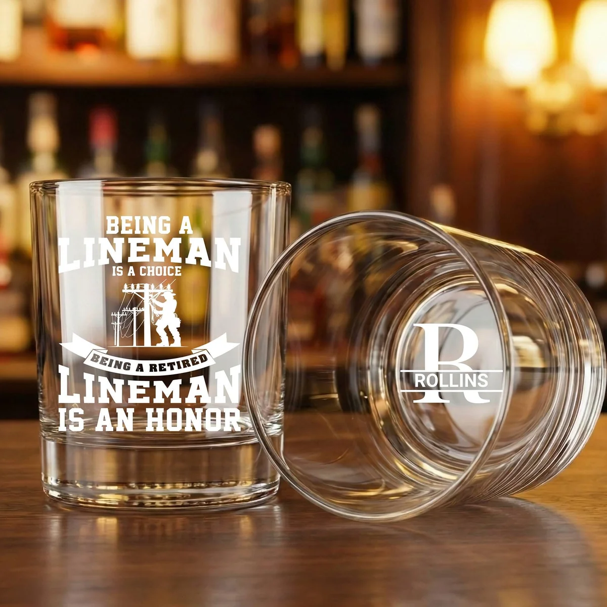 View 4 of Personalized Lineman Retirement Gift