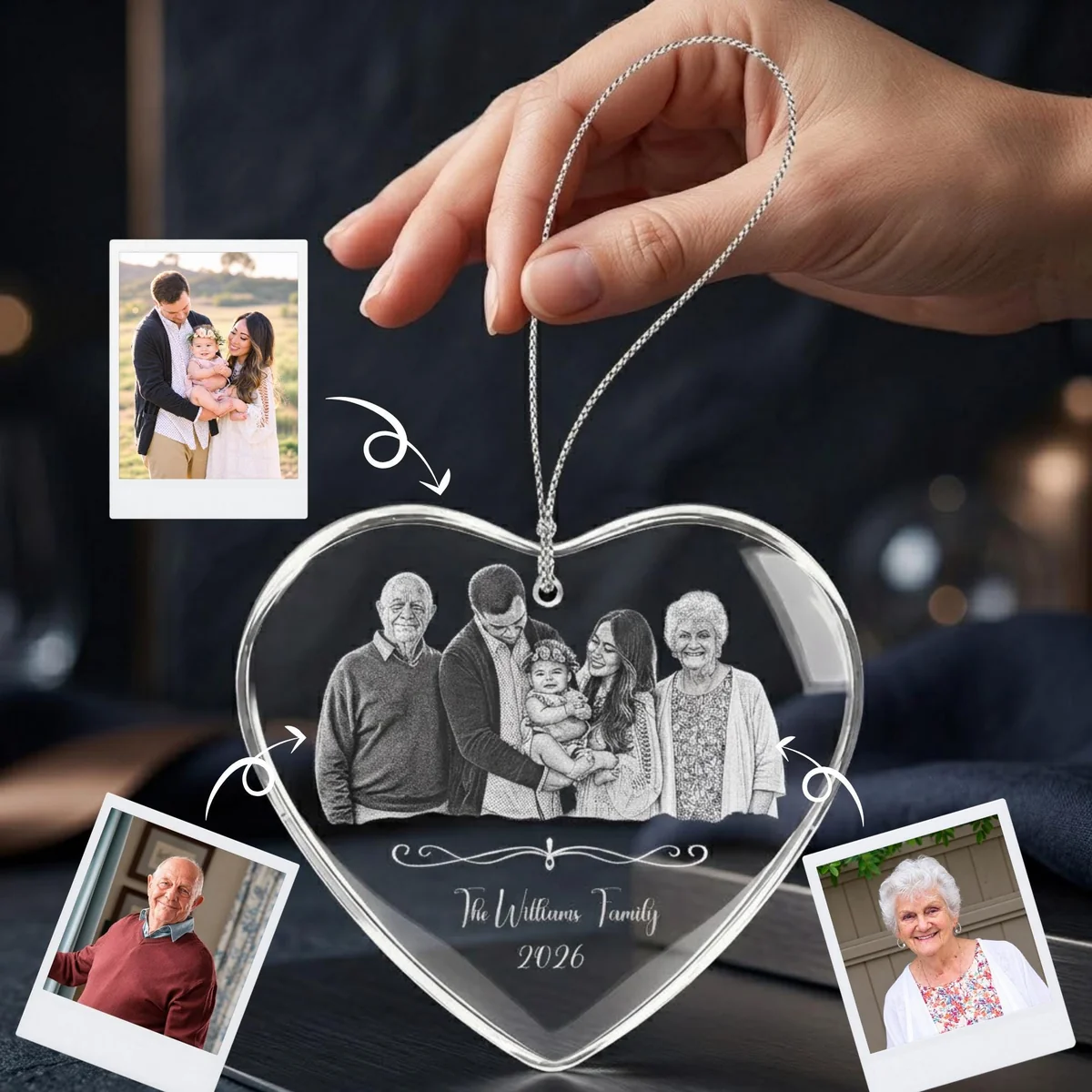 Personalized Memorial Glass Ornament