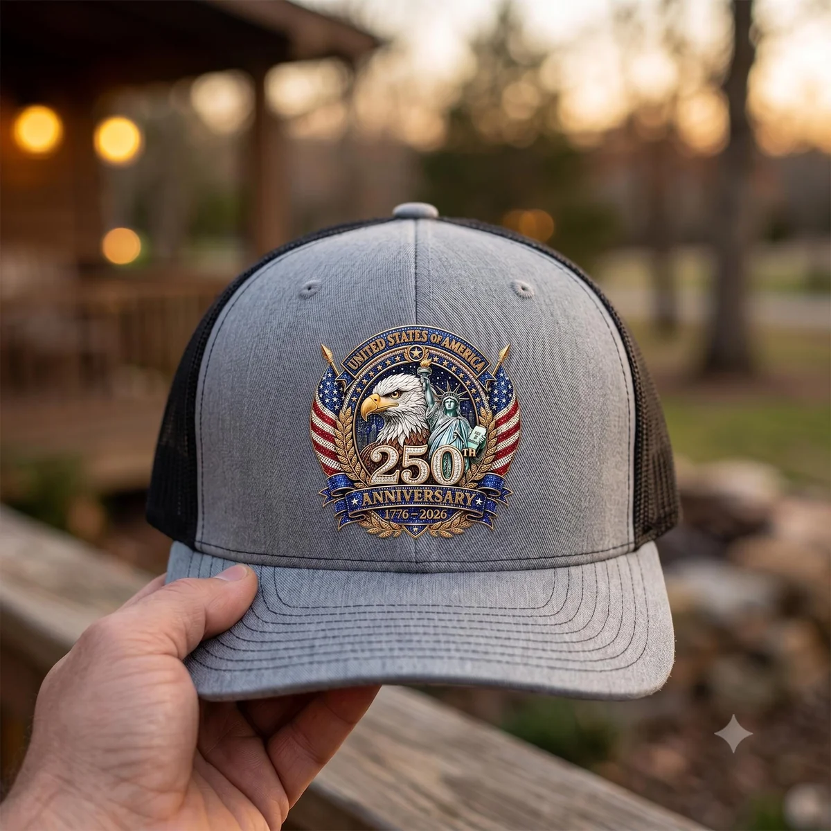 View 2 of Personalized Patriotic Trucker Hat