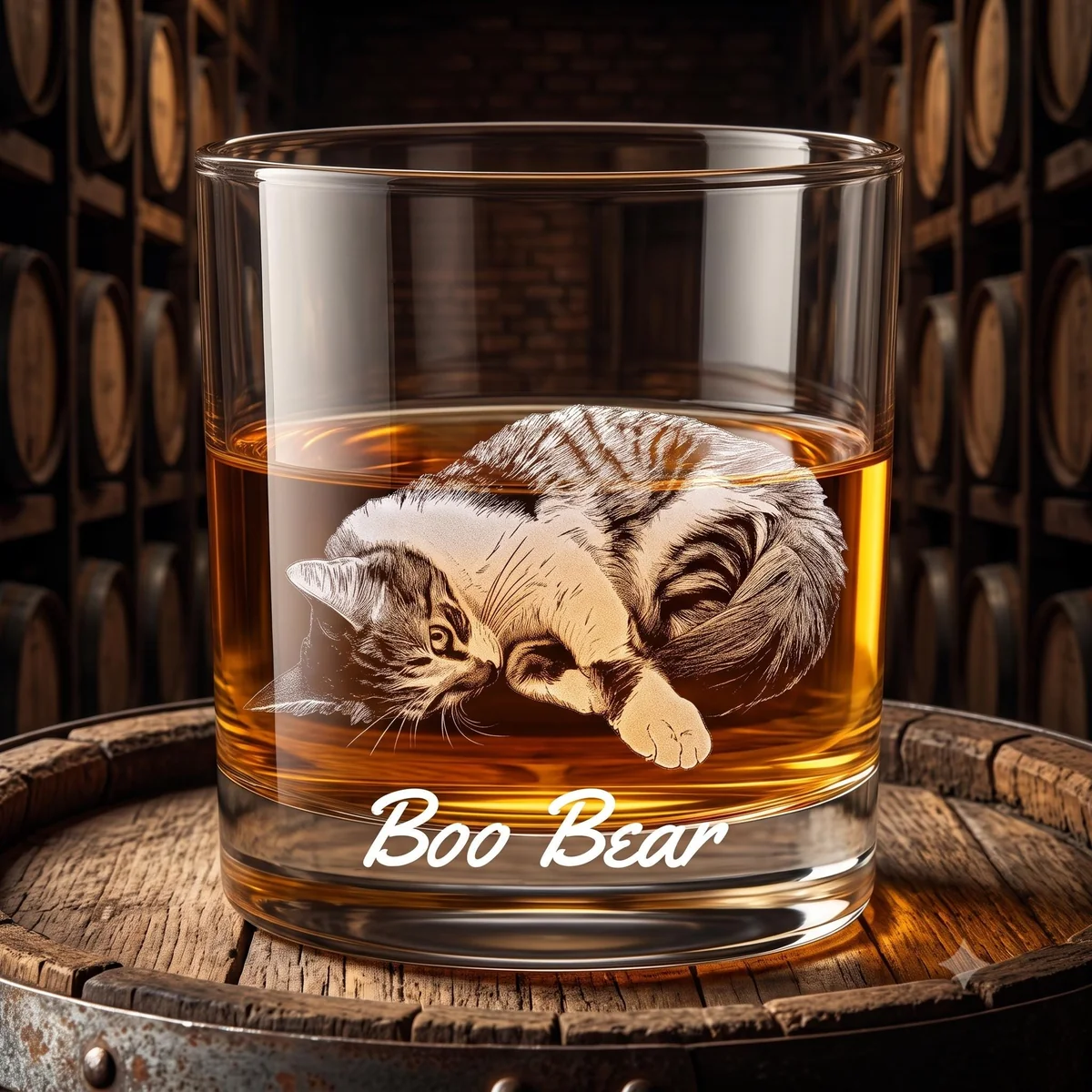 View 3 of Personalized Pet Photo Whiskey Glass