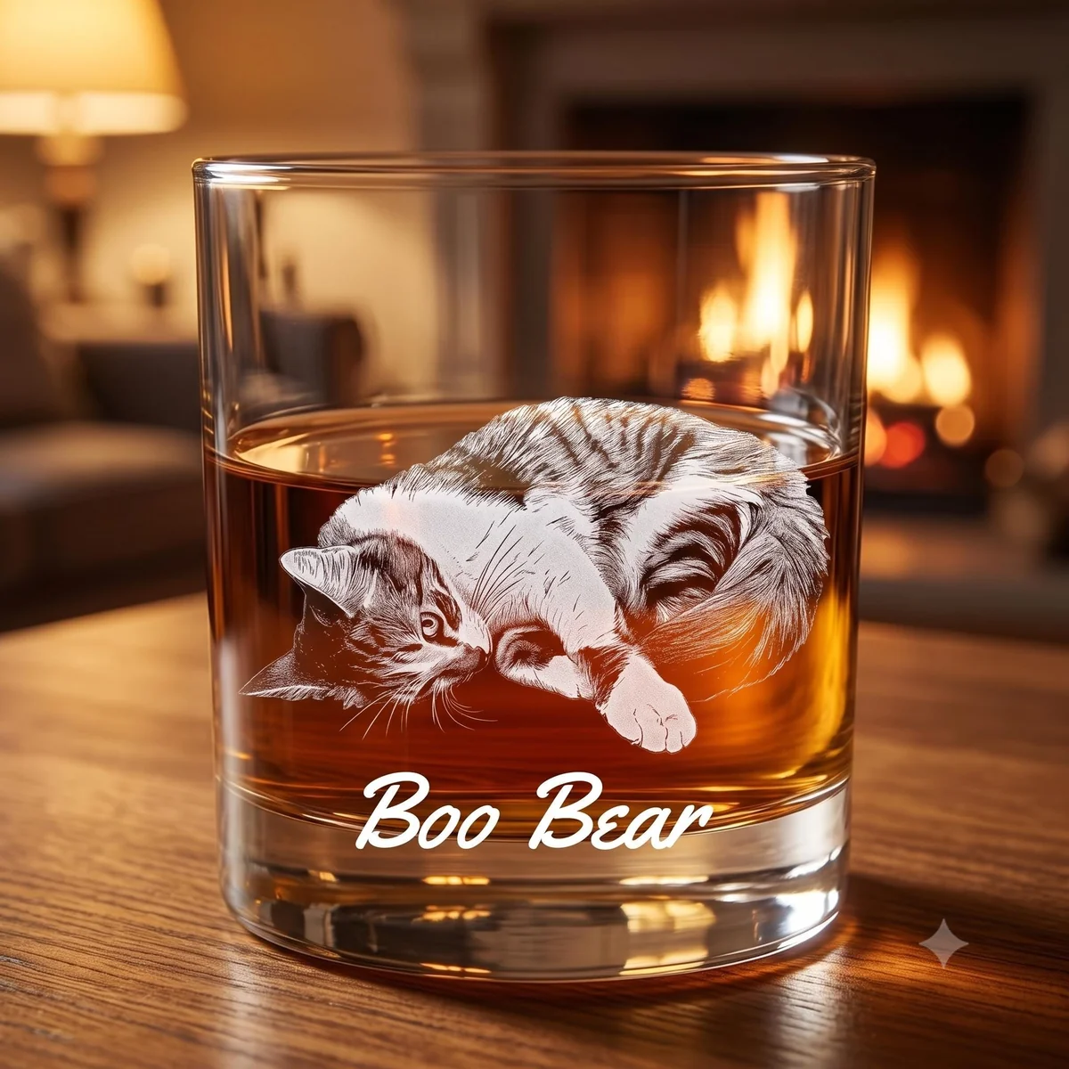 View 4 of Personalized Pet Photo Whiskey Glass