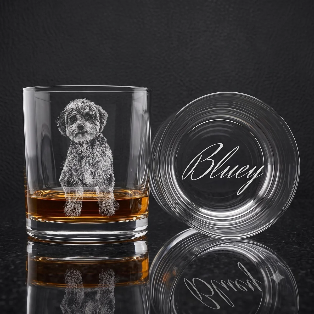 View 2 of Personalized Pet Photo Whiskey Glass