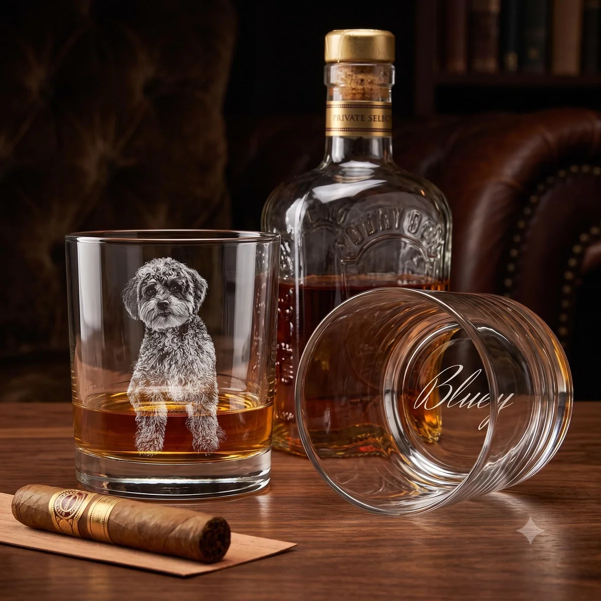 View 4 of Personalized Pet Photo Whiskey Glass