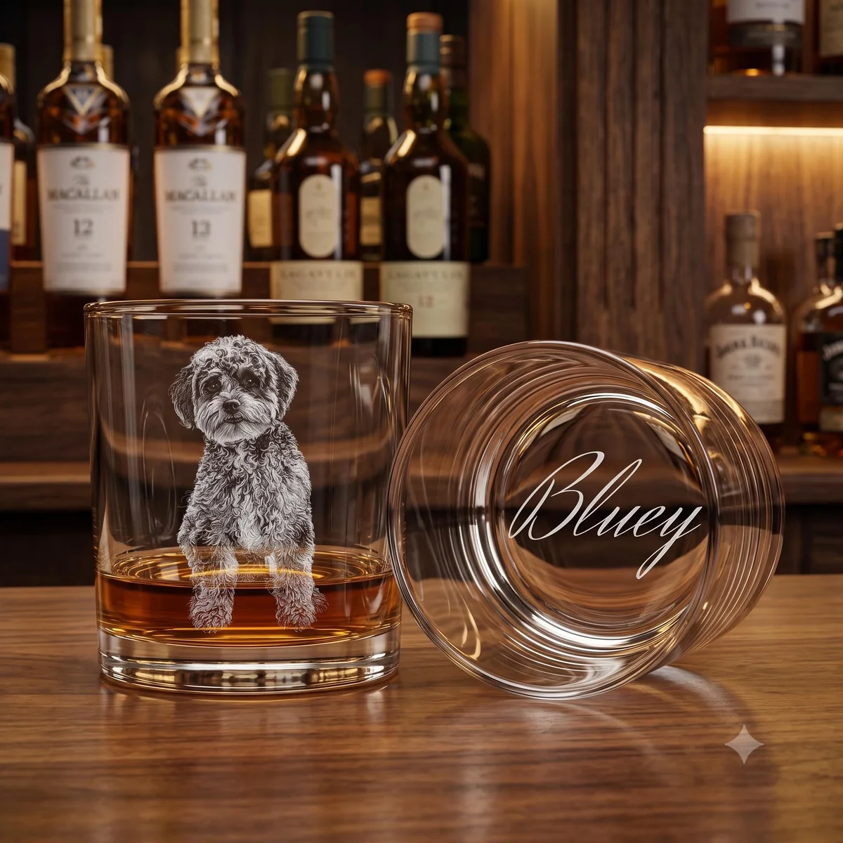 View 5 of Personalized Pet Photo Whiskey Glass