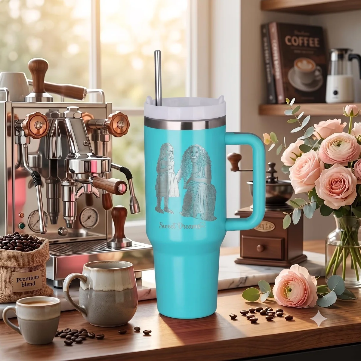 View 2 of Personalized Photo Engraved 40oz Tumbler
