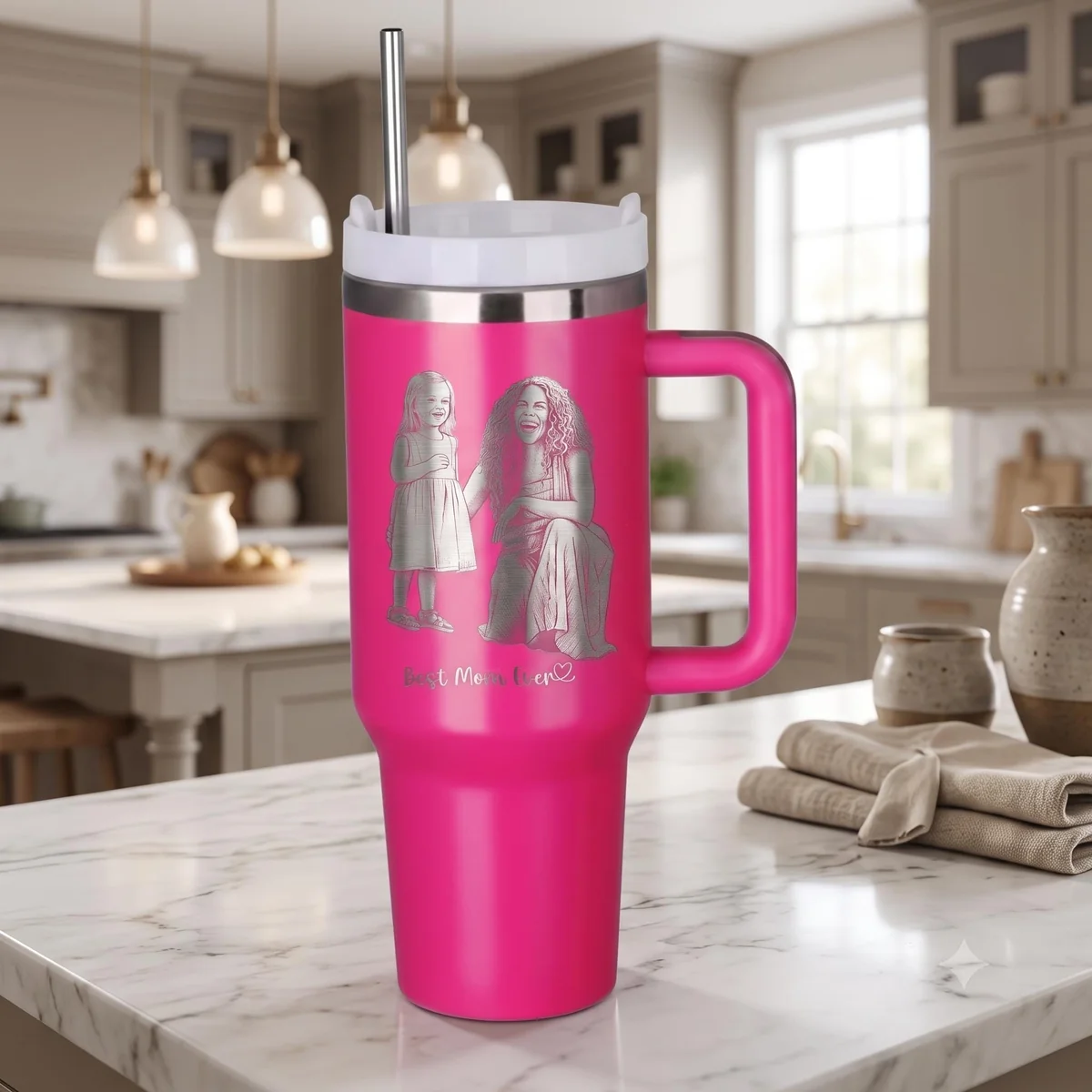 View 6 of Personalized Photo Engraved 40oz Tumbler