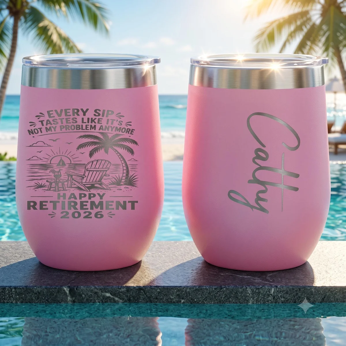 Personalized Retirement Wine Tumbler