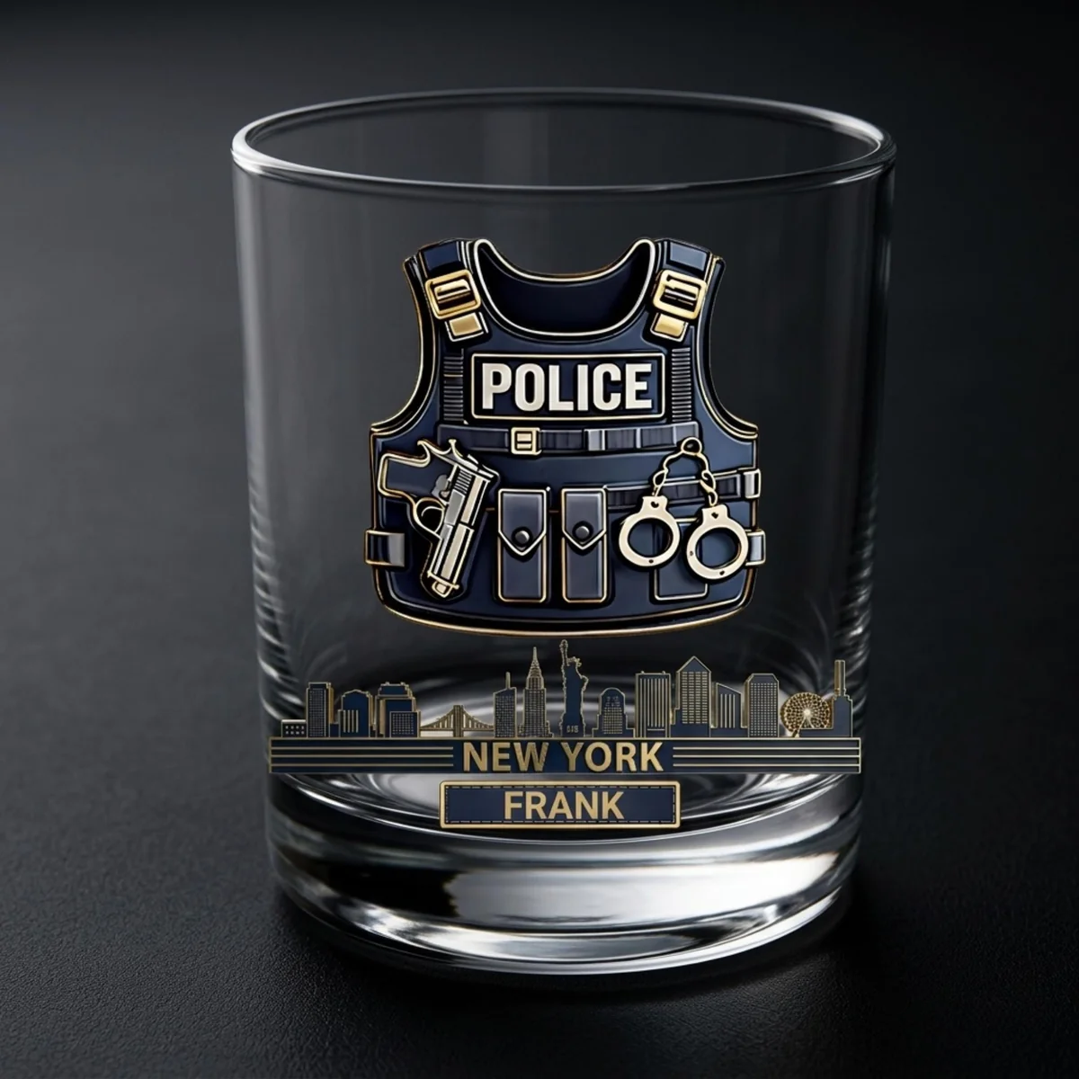 Personalized Service Uniform Whiskey Glass