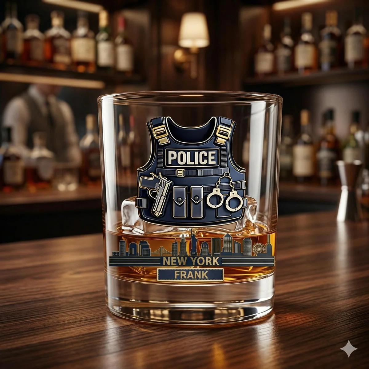 View 5 of Personalized Service Uniform Whiskey Glass