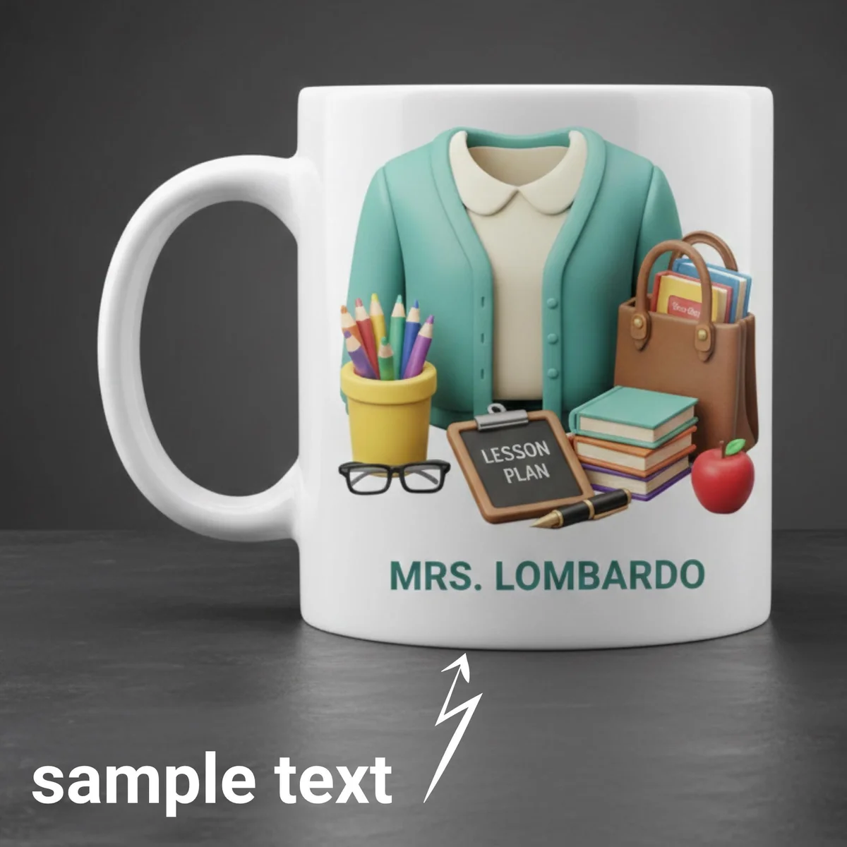View 3 of Personalized Teacher Coffee Mug
