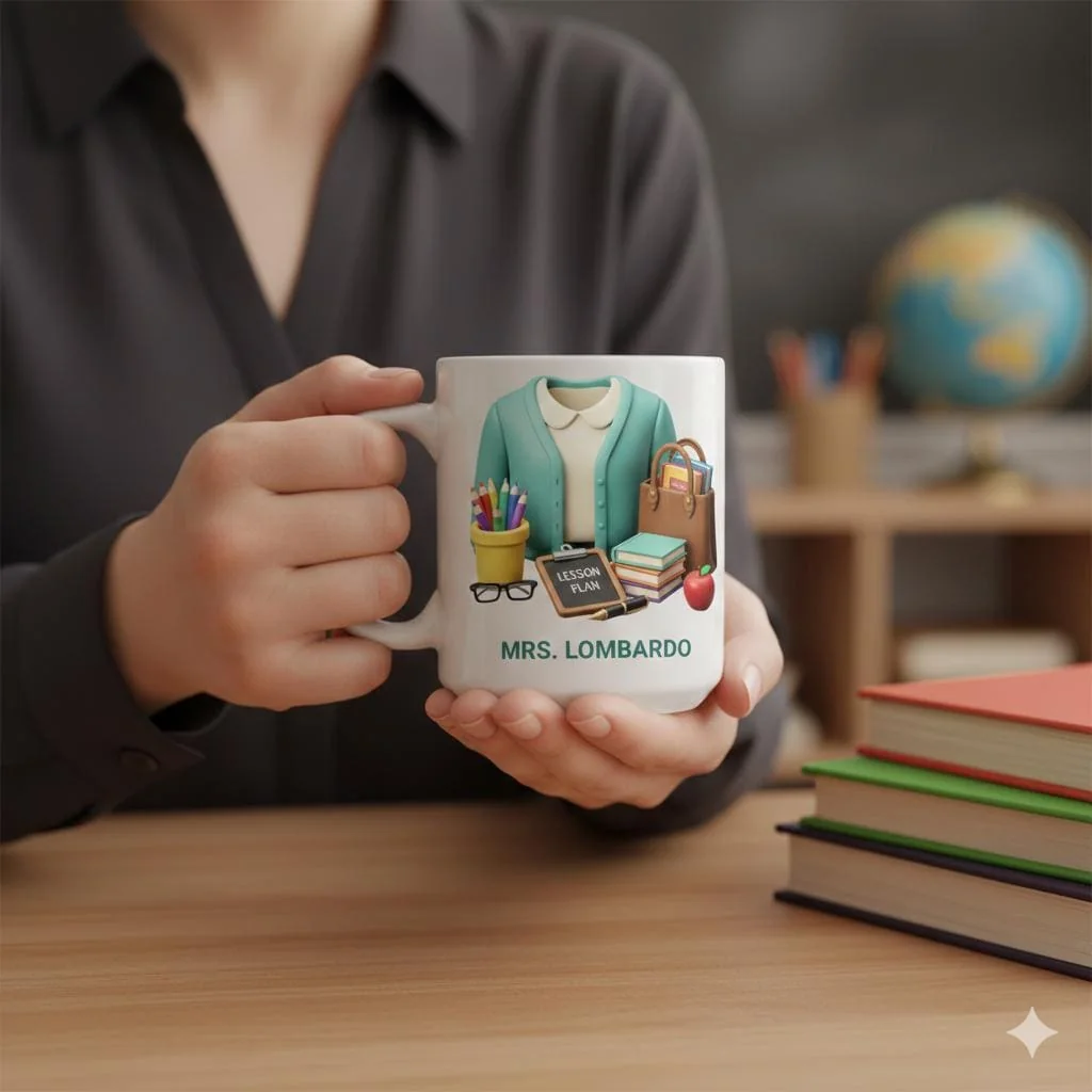 View 4 of Personalized Teacher Coffee Mug