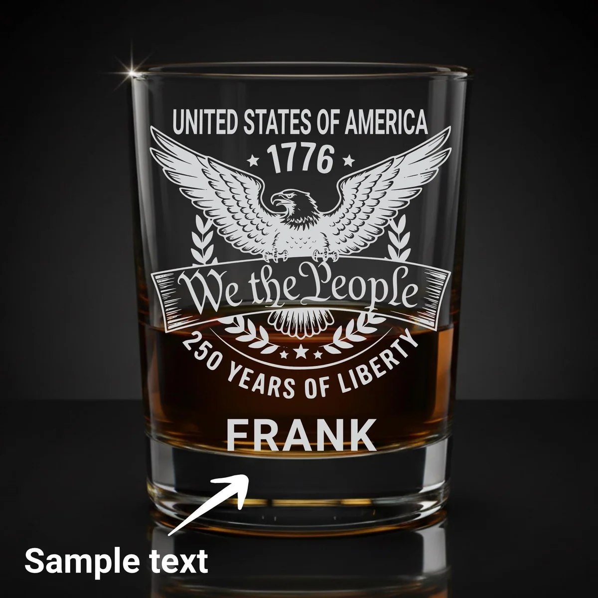View 3 of Personalized Whiskey Glass
