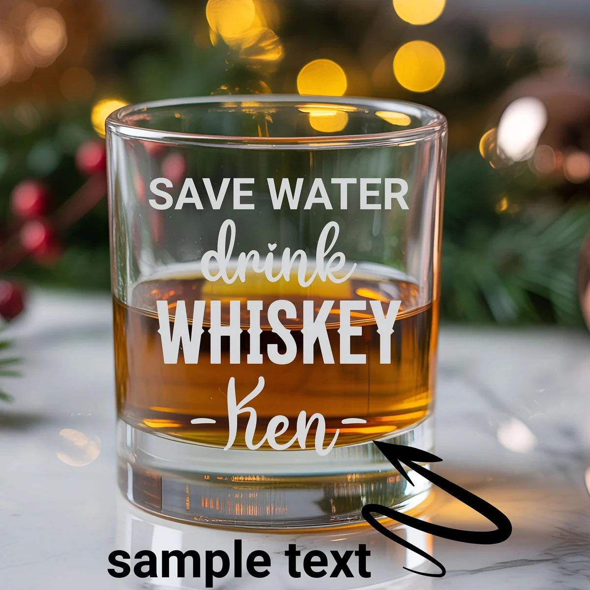 Personalized Whiskey Glass