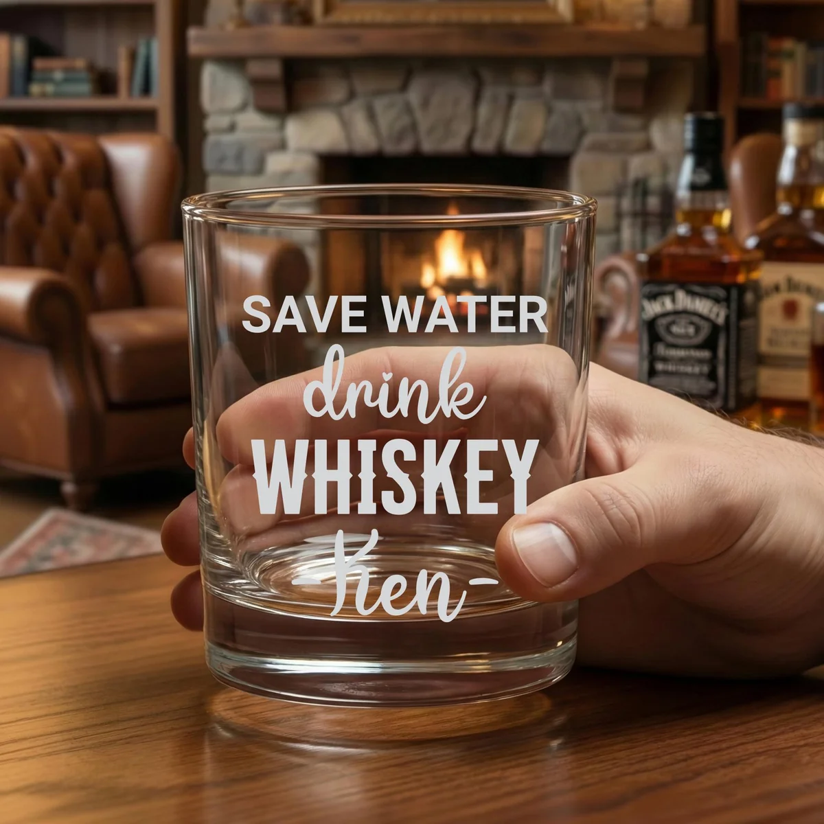 View 3 of Personalized Whiskey Glass