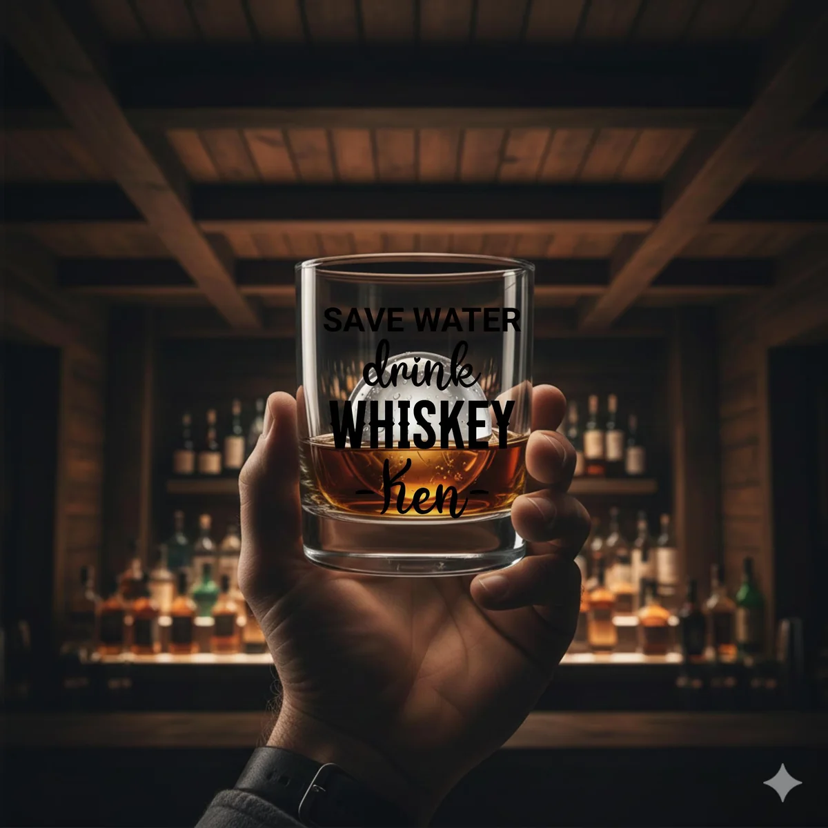 View 4 of Personalized Whiskey Glass