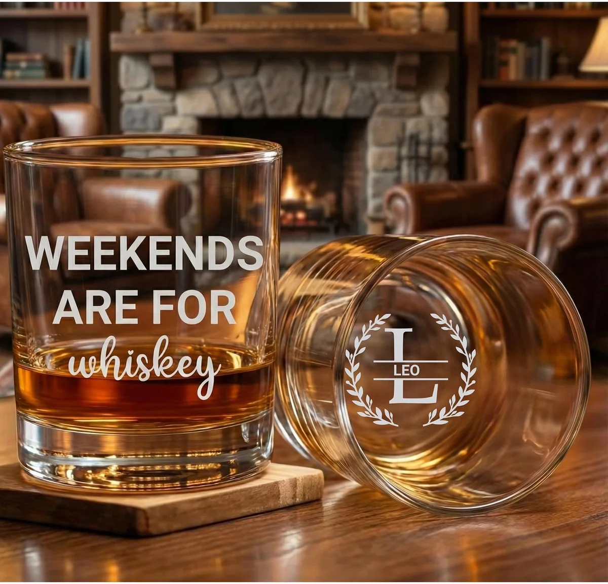 View 3 of Personalized Whiskey Glass