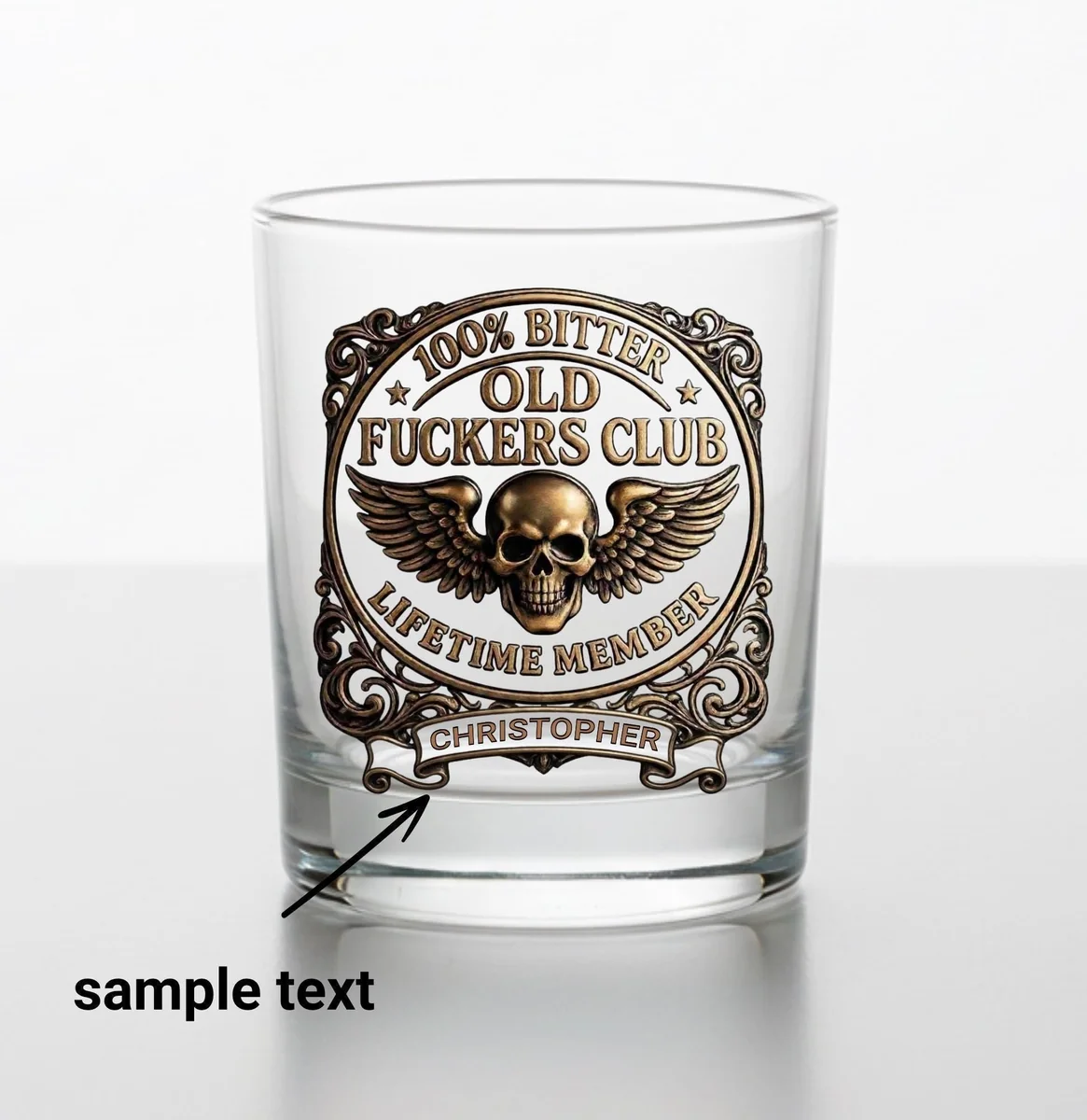 View 3 of Personalized Whiskey Glass