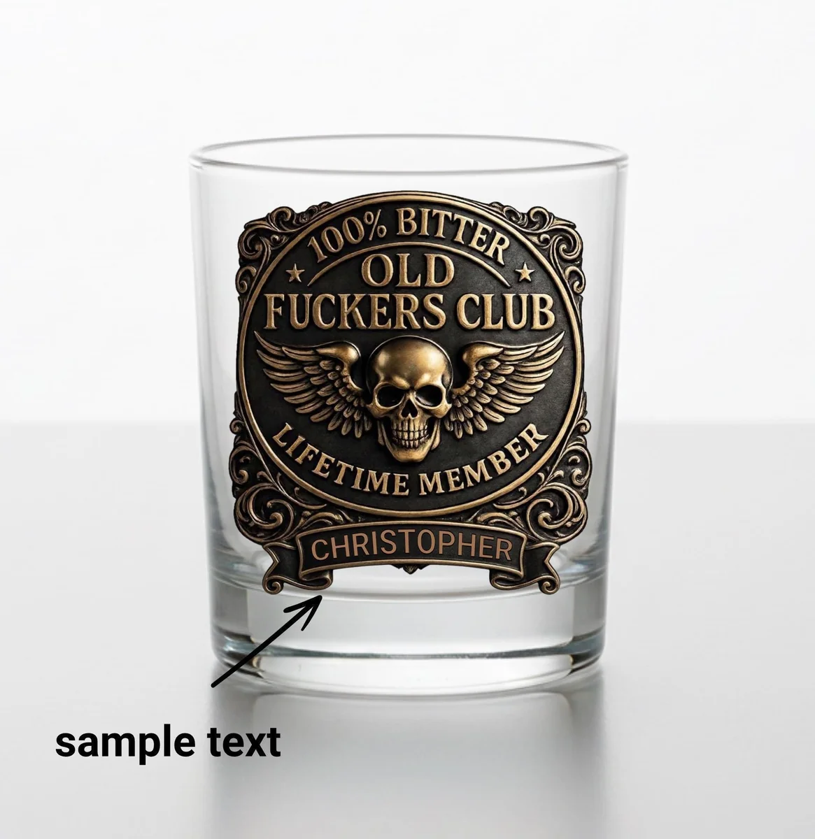 View 4 of Personalized Whiskey Glass