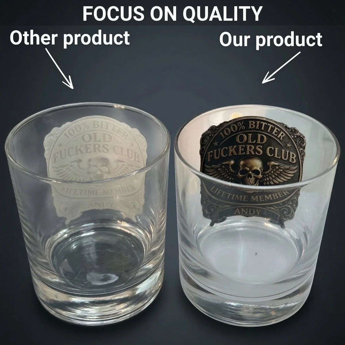 View 5 of Personalized Whiskey Glass