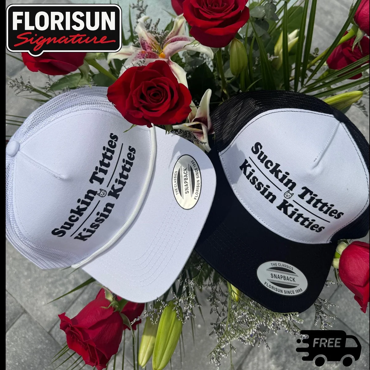 View 3 of Playful DTF Printed Trucker Hat: Humorous Graphic Snapback