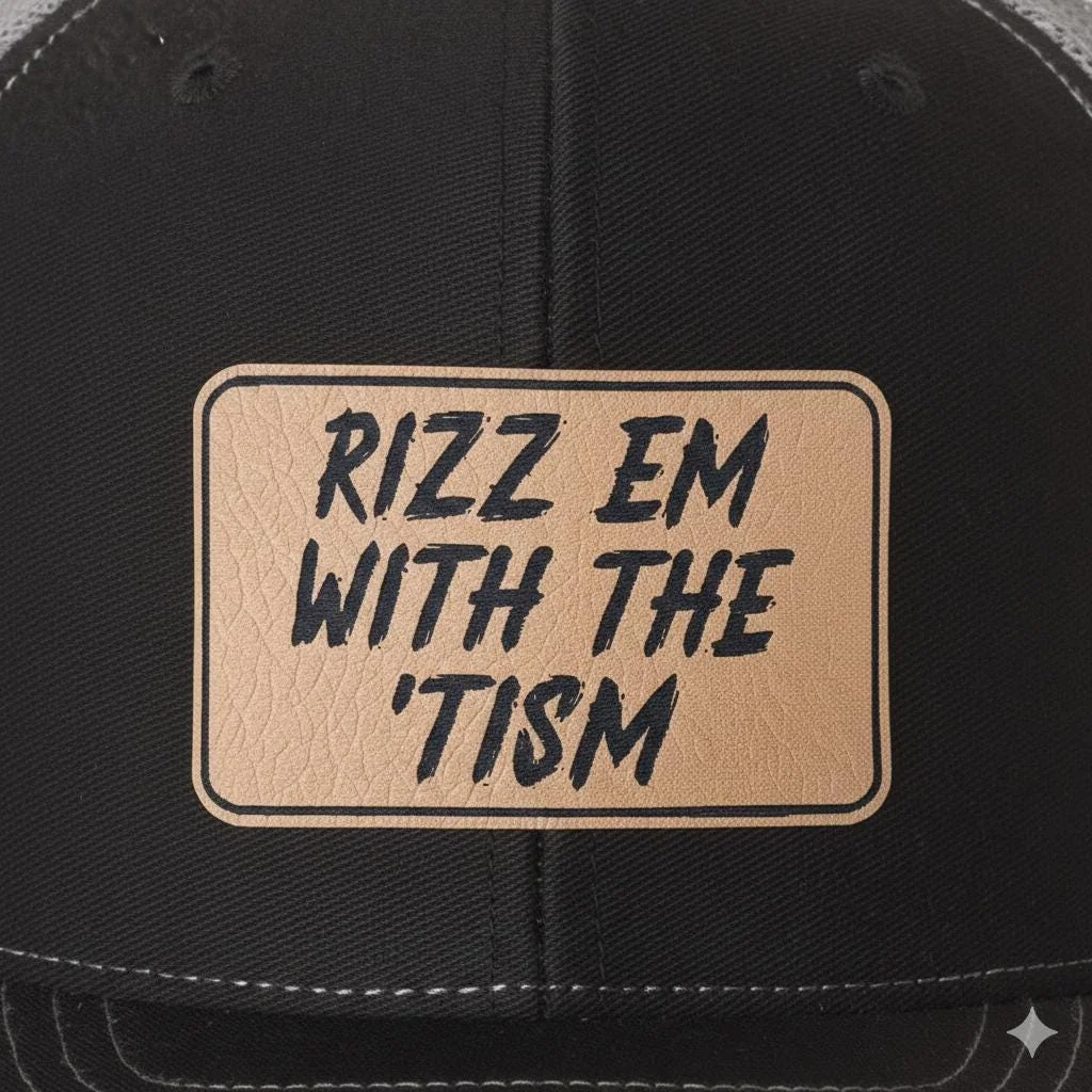 View 6 of Rizz Em With The Tism Trucker Hat